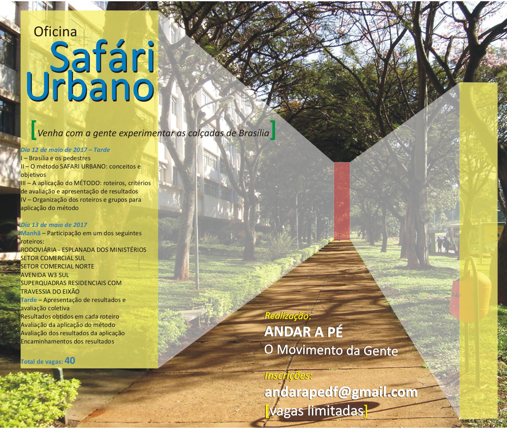 Associação Andar a Pé, em defesa do pedestre de Brasília