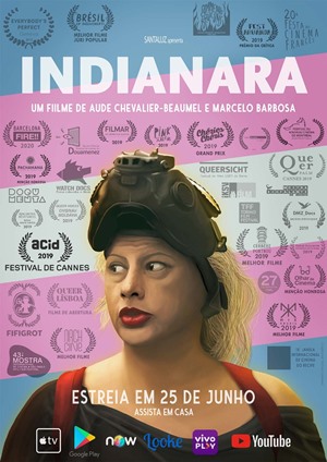 “Indianara” faz o perfil de uma mulher forte, objetiva e fascinante, para quem a luta sempre continua. O filme estreia amanhã, 25/6 nas plataformas digitais iTunes, Google Play, NOW, Looke, Vivo Play e Amazon. A partir de 5/7, em 195 países na plataforma MUBI.